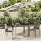 Fasba 3-TLG. Garten Essgruppe 2 Personen, Sitzgruppe, Esstisch mit Akazienholz -Tischplatte und Stühle mit Kissen, Gartenmöbel Set Poly Rattan Grau/ 3184981