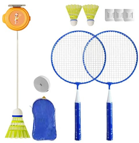 Badminton Trainingsgerät, tragbar, automatisches Rebound Shuttlecock, 3,15 x 1,57 Zoll Tennis Practice Tool, Übungshilfe für Anfänger, perfekt für Solo Training und Skill