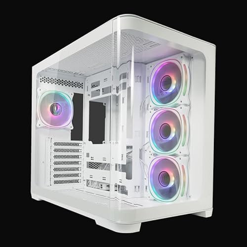 LC-Power ATX Midi Tower Gehäuse Pro-Storm Light, Weiß