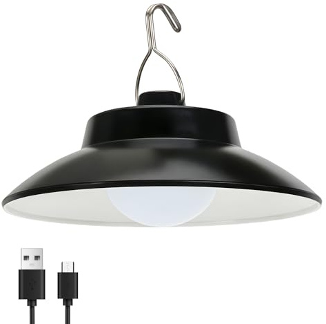 WIYETY Lampe de camping rechargeable : lampe de camping portable, lanterne de camping rétro, lampe de camping LED, étanche IPX4, livrée avec charge solaire pour le camping, panne de courant
