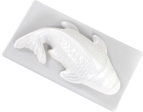 Koi Fisch 3D Kuchenform - Lebensmittelechte Silikonform, Gebäckform | Vielseitige Motivform Mit Realistischem Fischmuster Für Pudding, Kuchen, Reisformen, Ideal Für Backen Von Festlichen Süßspeisen Zu