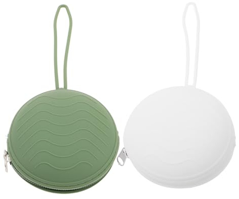 Gatuida Étui Porte-sucette Fermeture Éclair Sécurisée 2pcs en Silicone pour Rangement Portable de Sucettes et Pièces, pour Voyage et Usage Quotidien Garçon et Filles