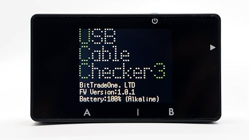BitTradeOne USB Cable Checker 3 - Professional USB Cable & Port Tester, Supports USB4, PD EPR 240W, E-Marker Reading, Wire Connectivity & Resistance Measurement, 1.77 LCD - ADUSBCIM3U