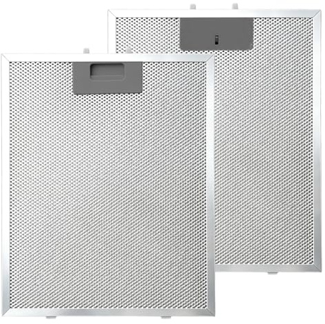 2 Pièces Filtre à Graisse, Métallique en Aluminium, Facile à Installer, Durable, Lavable et Résistance aux Hautes Températures, Grille Universelle à 5 Couches pour Hottes de Cuisine