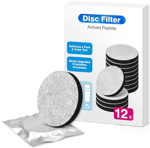 OHFAMO 12 Pezzi Filtri per Acqua MicroDisc, Compatibili con Bottiglie Filtranti Brita Fill&Go, Dischi Filtranti Confezionati Singolarmente, Riducono Cloro, Microparticelle, Sapori e Odori Indesiderati