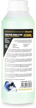 BeamZ Nebelflüssigkeit 250 ml - Universelles wasserbasiertes und sicheres ECO-Nebelfluid zur Verwendung in u. a. BeamZ Nebelmaschinen - Grün