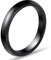 PAURO Damen Ring Keramik 3Mm Comfort Fit Hochzeitsband Einfachen Poliert Schwarz Größe 54