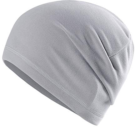 EasyULT Laufmütze Sportmütze Fahrrad Mütze Skimütze Funktionsmütze Fleece Winddicht Thermo Atmungsaktiv Beanie Kopfbedeckung Herren und Damen für Laufen Skifahren Radfahren Snowboarden(Grau)