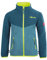 Trollkids Kinder Oppdal XT Fleece Jacke, Petrolblau/Delphinblau, Größe 140