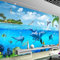 BYSQX 3D Wandbild Selbstklebende Tapete Blau Meer Delfine Unterwasserwelt Kinderzimmer Tapete Poster Fototapete Junge Mädchen Schlafzimmer Raumdekoration Umweltschutz 300 X 210 cm