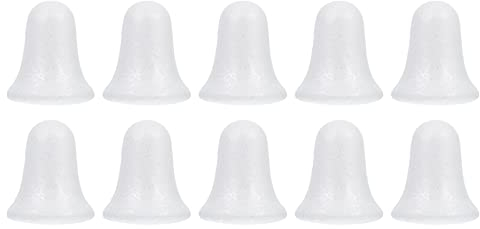 Healifty Styropor Figuren Weihnachten Weiß Schaum Glocke Figur DIY 10 Stück Weihnachtsschmuck Modellierung Weihnachten Hochzeit Festival Party Dekoration Schulprojekte Weihnachtsdeko
