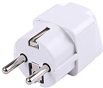 BOROCO Adattatore da viaggio Adattatore 2500W,spina universale Europa AC 250V 10A? Spina UE Alimentazione UE Universale (bianco)