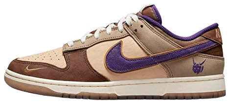 Nike W Dunk Low, Scarpe da Basket da Donna, Onice Bianco Corto Viola Cachi, 44.5 EU