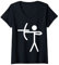 Damen Bogenschießen Bogensport T-Shirt mit V-Ausschnitt