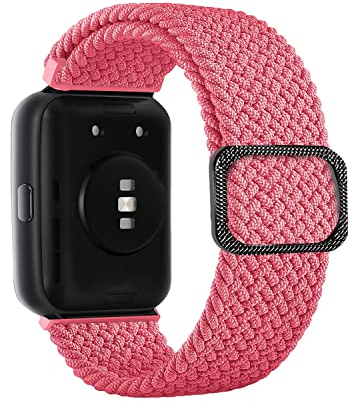 SeNool Cinturino Compatibile con Huawei Watch Fit 2, [Nylon Intrecciato Ricambio Bracciale] [Leggero, Traspirante, Resistente], Band per Huawei Watch Fit 2 - Rosa