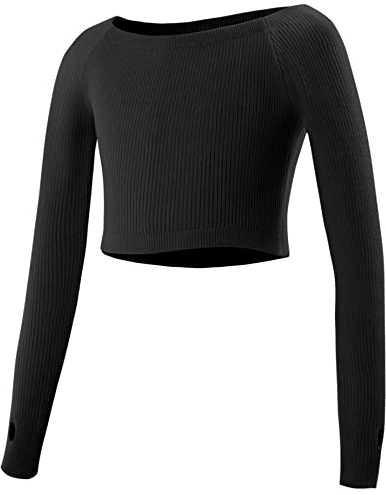 Happy Cherry Kinder Mädchen Ballettjacke Lange Ärmel Wärmende Wickeljacke Gymnastik Tanz Yoga Strickpullover Kurz Einfarbig Ballett Strickshirt