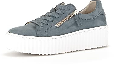 Gabor Damen Low-Top Sneaker, Frauen Halbschuhe,Wechselfußbett,Freizeitschuhe,Laufschuhe,straßenschuhe,Strassenschuhe,Jeans (Ice),38 EU / 5 UK