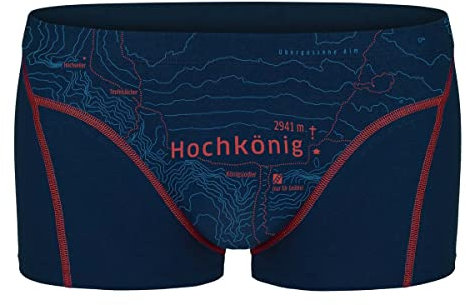 EIN SCHÖNER FLECK ERDE. Herren Boxershorts - Shorts, Print, Bio-Baumwolle Hochkönig (Tiefblau) XL
