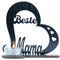 Waluna® Beste Mama Geschenk für Mama zu Weihnachten Teelichthalter Herz perfekt als Danksagung für Muttertag Mutti Geburtstaggeschenk zum Geburtstag für Sie (12 Farben)