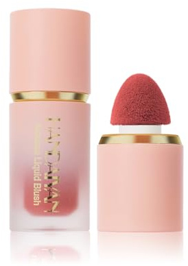 Matte Cream Blush Soft Lightweight Liquid Blush for Cheeks | Natural Looking Color Long-Wearing Smudge Proof Pink Liquid Blusher Makeup (4#Swipe Right)