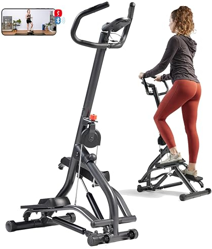 Sunny Health & Fitness Stepper con Manillar, máquina de Paso extendido para Ejercicios de Escalada, conectividad Mejorada Opcional con la aplicación SunnyFit® - SF-S021001