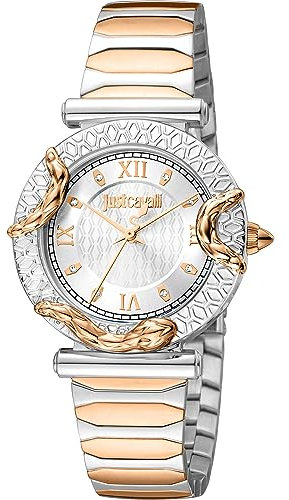 Just Cavalli Reloj Analógico para Hombres de Cuarzo Con Correa en Acero Inoxidable JC1L234M0105