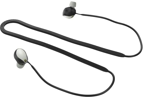 kwmobile Cinta de sujeción Compatible con Sony WF-1000XM5 - Correa para Auriculares - Banda Strap Negro