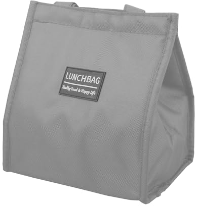 Rumyve Portable Lunch Box Bags,Simple Insulated Lunch Boxes,Leak-Proof Lunch Cooler Bags for School Work Trips(Grey)