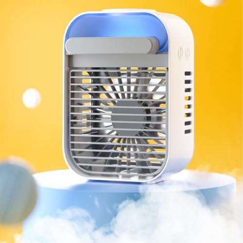JUGNEE Personal Space Air cooler and humidifier, 3 Speed Personal Desk Fan, Air Conditioner Fan, Mini Air Cooler, Portable Personal Air Fan Circulator, LED Night Light for Home & Office & Outdoor