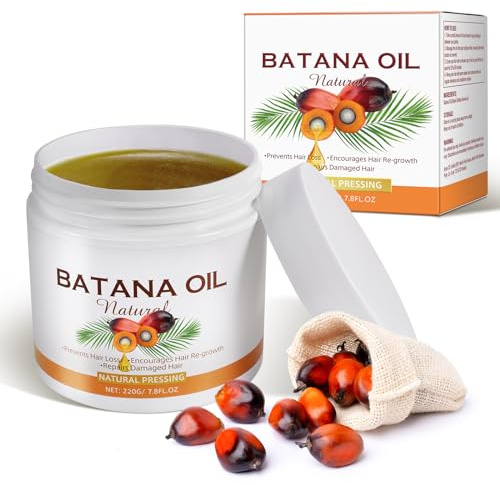 Huile de batana 220 g, 100% Pure Batana Oil, Elimine les Pointes Fourchues, Epaissit les Cheveux, Répare les Cheveux et la Peau Abîmés, Élimine les fourches