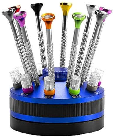 Remingtape Lot de 10 tournevis plats et cruciformes de précision de différentes tailles avec lames de rechange supplémentaires, outil d'horloger pour , , facile à utiliser