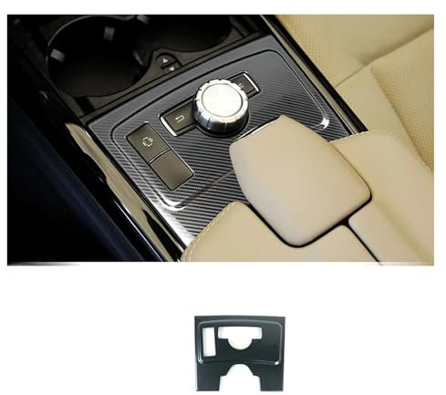 ANUTRDE Kompatibel mit Mercedes E-Klasse W212 300 2012-2015, Konsole ES-Schalterrahmen, Modus-Tastenfeldabdeckung, Autozubehör, Carbon-Musterverkleidung