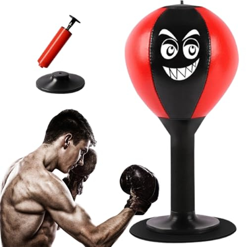 Ziyero Punchingball Tisch, Punching Ball Punchingbälle Boxbirne Stehend Desktop-Boxsack Stress Buster Speedball Tisch Boxsack Mit Saugnapf Strapazierfähiger Ball zum Stressabbau