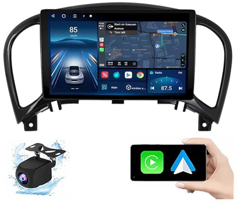 Android 14 Autoradio per Nissan Juke 2010-2014 9 Pollici Stereo Auto Radio Doppio DIN con CarPlay/Android Auto GPS USB Bluetooth WiFi FM Comandi al Volante Touchscreen(P1(1G+32G))