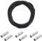 Cordon en Cuir Tressé arricraft de 2.73 Yard (2.5 m) Cordon de Cravate Bolo Noir de 3mm de Large Cordon Plat et Rond en Cuir avec Fermoirs à Baïonnette en Acier Inoxydable pour Bijoux de Bracelet