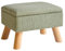 YMYNY Ottomane mit Stauraum, Fußhocker, Kleiner Fußhocker mit Stabilen Holzbeinen Hocker, Teddy Samt Fußstütze mit Gepolstertem Sitz, für Wohnzimmer Schlafzimmer Eingänge 40 ×30 ×28CM Grün HBD042GR