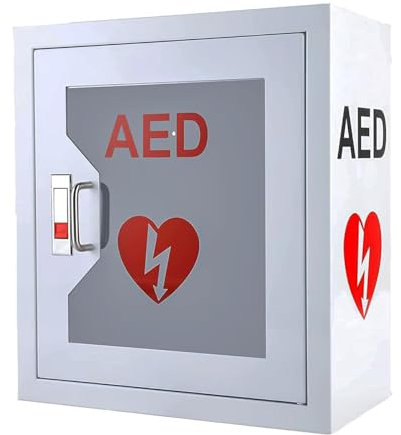 JYHHGDS Defibrillator-Schrank, Wandmontage, Industrie-Stil, wetterfest, Erste-Hilfe-Schrank für Büro, Pflegeheim, Bus
