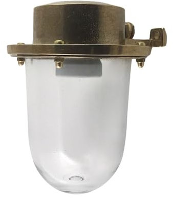 Außenwandleuchte Glas Messing massiv E27 IP64 18 cm hoch Maritim kleine Wandlampe außen Terrassenlampe Balkonlampe Außenleuchte Wand
