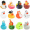 SULOLI 12 Stück Mini Bunte Badeenten,Lustig Klein Badeente,Quietscheentchen Badespielzeug Set für Kinder Dusch Geburtstags Partyartikel