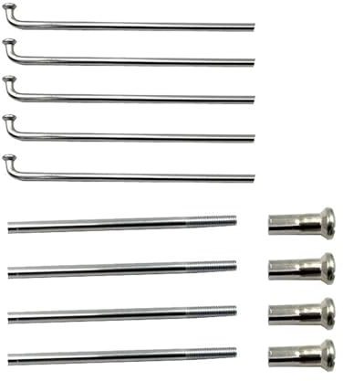 HEUchuan Fahrradspeichec 13G Speichen Durchmesser 2,3 mm 304 Edelstahl E-Bike Speichen J-Bend Splitterfarbe Elektrofahrrad Motorspeichen mit Kappen(Length 185mm)