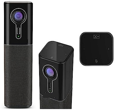 RKYRRKI Cámara web, resolución 2K 60fps AI Face Tracking Webcam todo en uno con 4 micrófonos y 1 altavoz, cámara web de transmisión USB, radio de recogida de 16 pies