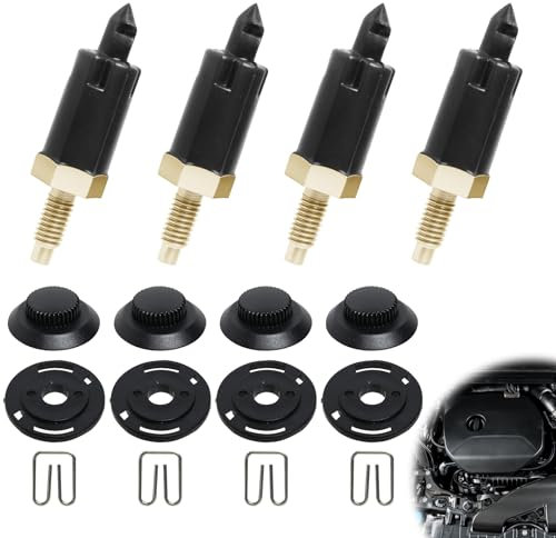 Juego de 4 Fijaciones Soporte Cubre Motor 2.0 HDI Compatible para Berlingo C4 C5 Xantia Xsara y 206 306 307 406 607 806 Expert 0137F6 13711 Clips Pernos,Tapa de Perno de Tapa Del Motor