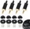 4 Set Kit de Fixations Couvre Moteur 2.0 HDI pour Berlingo C4 C5 Xantia Xsara 206 306 307 406 607 806 Expert 0137F6 13711 Clips Boulons Noir, OEM 0137F6 13711 Clips + Boulons