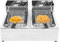 RjcdOPL Friggitrice elettrica a doppio serbatoio 6L, 2,5 kW+2,5 kW, temperatura regolabile da 60 a 200 ℃, protezione contro il surriscaldamento, ideale per ristoranti, snack