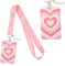 Dreamil ID Kartenhalter mit Lanyard Einziehbare Ausweishülle mit Band ID Badge Holder mit 2 Kartensteckplätzen für Frauen Lehrer Student Pink