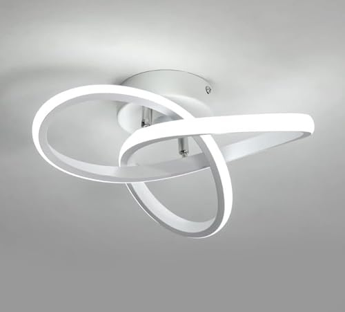 THE BATH PLUS TB+ Modern White LED Ceiling Light Ceiling Lamp Flower for Bedroom Living Room, Bathroom, Kitchen, Hallway, Balcony 28cm 3 Color Lights