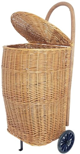 Carrello per il trasporto di legna da ardere con coperchio e ruote, 90 x 30 x 40 cm, ideale per il trasporto di legna da ardere, design robusto