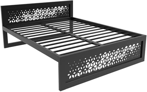 MetaloPro Metallbett Ryka Perfor Muster 13, 160x200 cm | Hochwertiges Metall, Ideal für Schlafzimmer und Gästezimmer, Einfach aufzubauen, Besonders design und durchweg quietschfrei