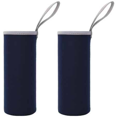 Vibsky Isolierte Flaschenhülle für 550 ml, 750 ml, 1000 ml, 1500 ml – Thermobecherhülle mit dehnbarem Neopren-Gewebe, 2 Stück