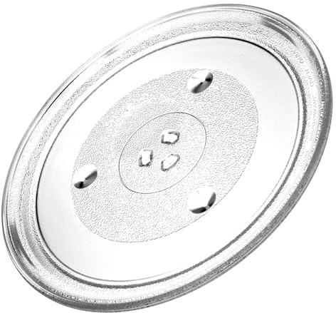 Reliapart Universal Microwave Turntable Glass Plate with 6 Fixers (315mm) Compatible for All Microwaves Heat‑Resistant Replacement Tray 315 mm Diameter Spare Plate for Even Cooking